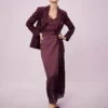Satin Lace Hem Wrap Skirt Poised Plum 2 Satin Lace Hem Wrap Skirt Poised Plum -Anntaylor Shop 850532 9536 MKTG1