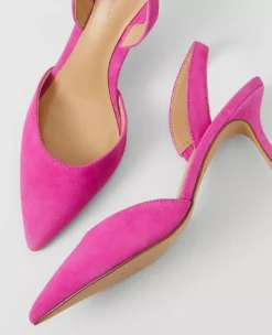 Kerry Suede Slingback Pump Rose Violet -Anntaylor Shop 850554 8021 ALT1
