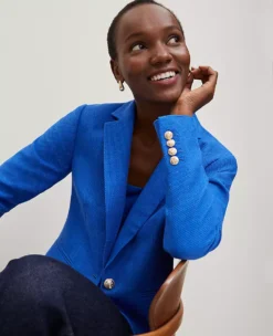The Petite Hutton Blazer Power Blue