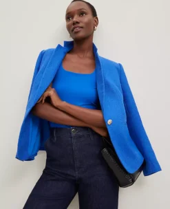 The Petite Hutton Blazer Power Blue -Anntaylor Shop 850580 3141 ALT3