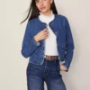 Weekend Collection Crew Neck Denim Jacket Classic Indigo Wash