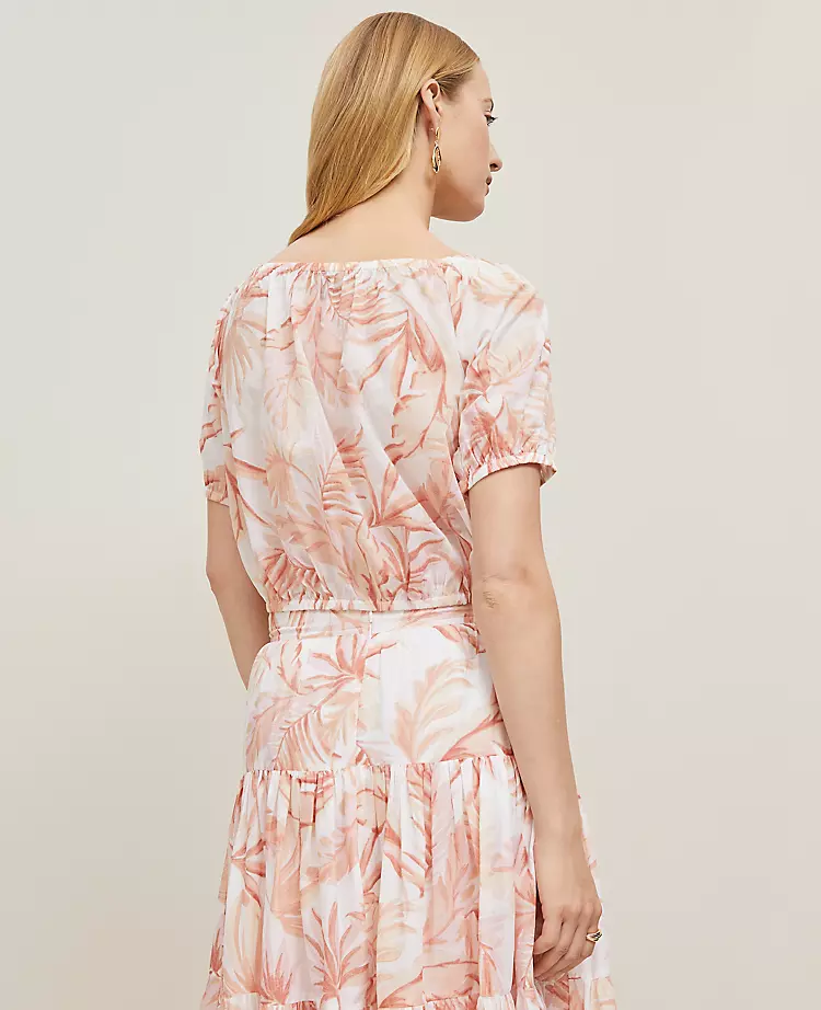 Petite Floral Bubble Hem Top Blush 5 Petite Floral Bubble Hem Top Blush - Image 3