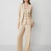The Petite Belted Wide-Leg Pant In Twill Sands Edge 1 The Petite Belted Wide-Leg Pant In Twill Sands Edge -Anntaylor Shop 850689 8924