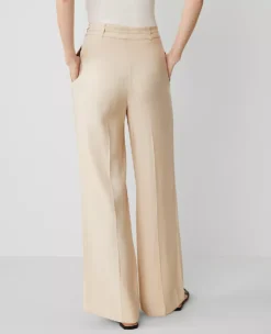 The Petite Belted Wide-Leg Pant In Twill Sands Edge 7 The Petite Belted Wide-Leg Pant In Twill Sands Edge -Anntaylor Shop 850689 8924 ALT2