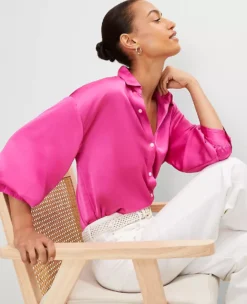 Blouson Sleeve Shirt Rose Violet