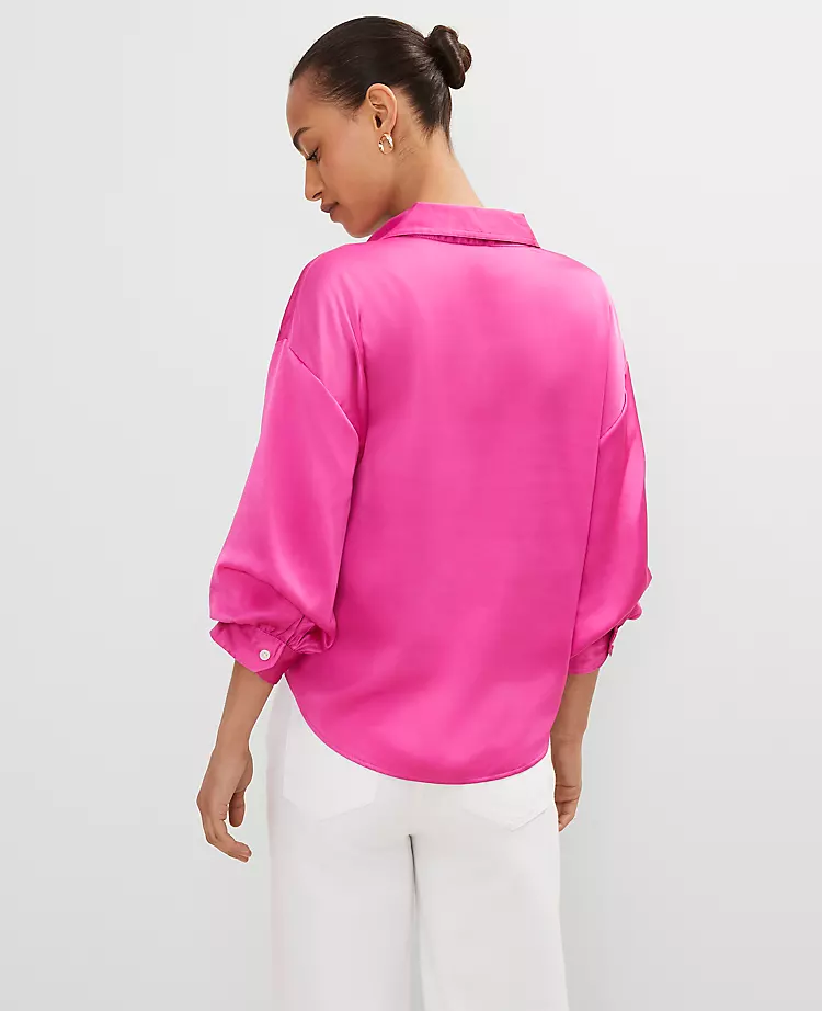 Blouson Sleeve Shirt Rose Violet 4 Blouson Sleeve Shirt Rose Violet - Image 2