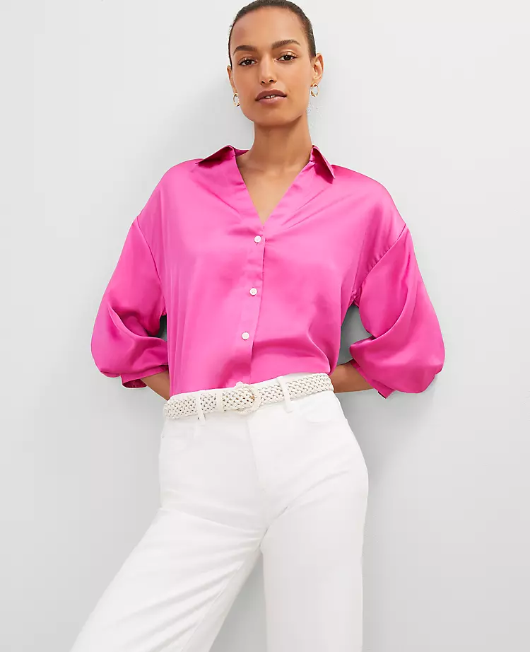 Blouson Sleeve Shirt Rose Violet 5 Blouson Sleeve Shirt Rose Violet - Image 3
