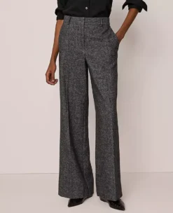 The Wide Leg Pant In Herringbone Grey/White Combo 11 The Wide Leg Pant In Herringbone Grey/White Combo -Anntaylor Shop 850758 019341 ALT1