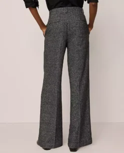 The Wide Leg Pant In Herringbone Grey/White Combo 12 The Wide Leg Pant In Herringbone Grey/White Combo -Anntaylor Shop 850758 019341 ALT2