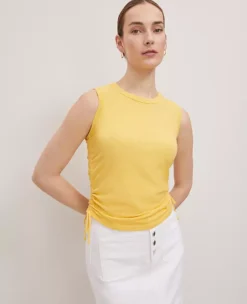 Petite Weekend Collection Side-Tie Tank Top Mimosa