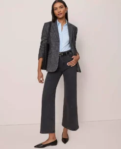 The Greenwich Blazer In Herringbone Grey/White Combo -Anntaylor Shop 850803 019341 ALT4