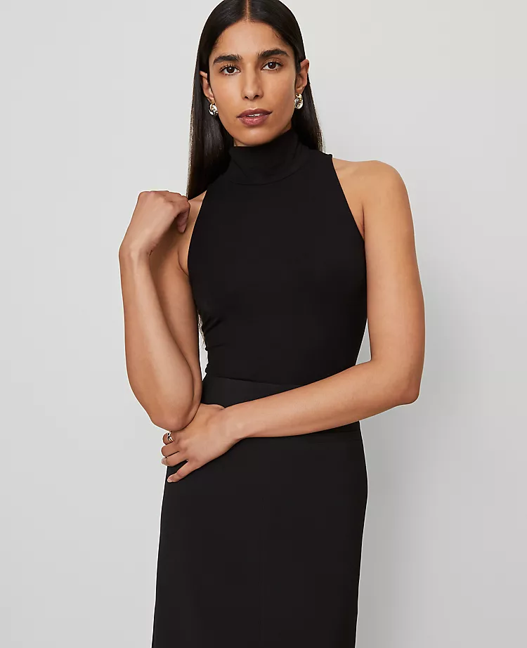 Mock Neck Top Black 3 Mock Neck Top Black