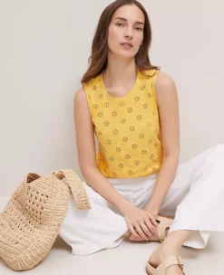 Petite Weekend Collection Bubble Hem Top Mimosa