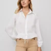 Weekend Collection Tie Waist Popover White 2 Weekend Collection Tie Waist Popover White -Anntaylor Shop 850824 9000