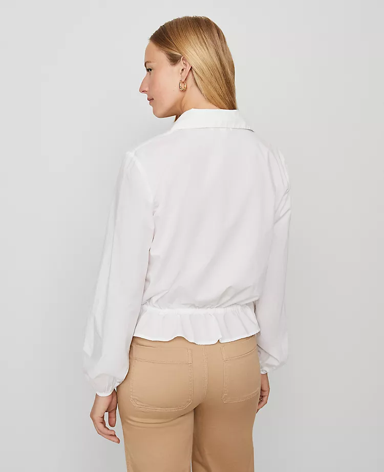 Weekend Collection Tie Waist Popover White 4 Weekend Collection Tie Waist Popover White - Image 2