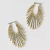 Metal Fan Drop Earrings Goldtone -Anntaylor Shop 850918 018627