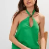 Petite Linen Blend Halter Top Natural Green 1 Petite Linen Blend Halter Top Natural Green -Anntaylor Shop 850972 1025
