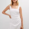 Petite Square Neck Sheath Dress White -Anntaylor Shop 850983 9000