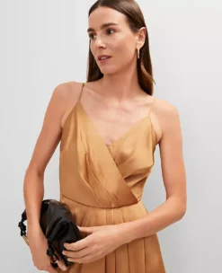 Petite Draped Midi Sheath Dress Pecan 7 Petite Draped Midi Sheath Dress Pecan -Anntaylor Shop 850990 019582 ALT2