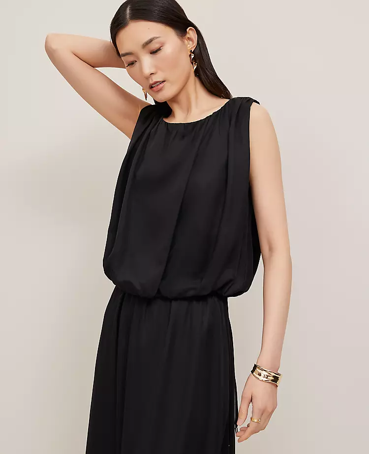 Petite Bubble Hem Tank Top Black 3 Petite Bubble Hem Tank Top Black