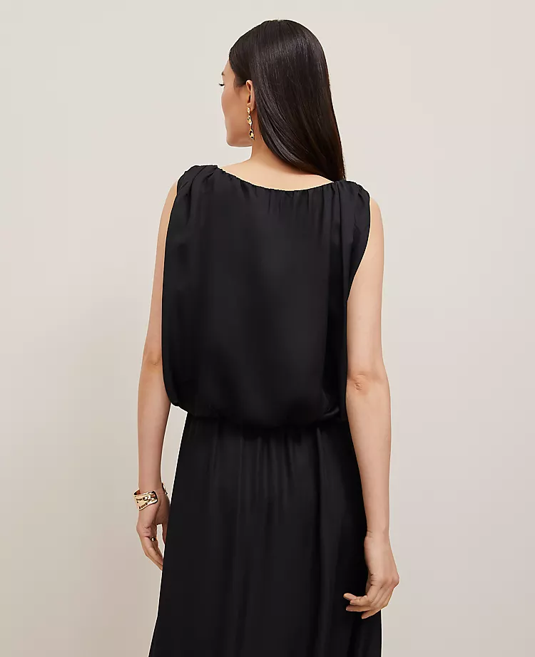 Petite Bubble Hem Tank Top Black 4 Petite Bubble Hem Tank Top Black - Image 2