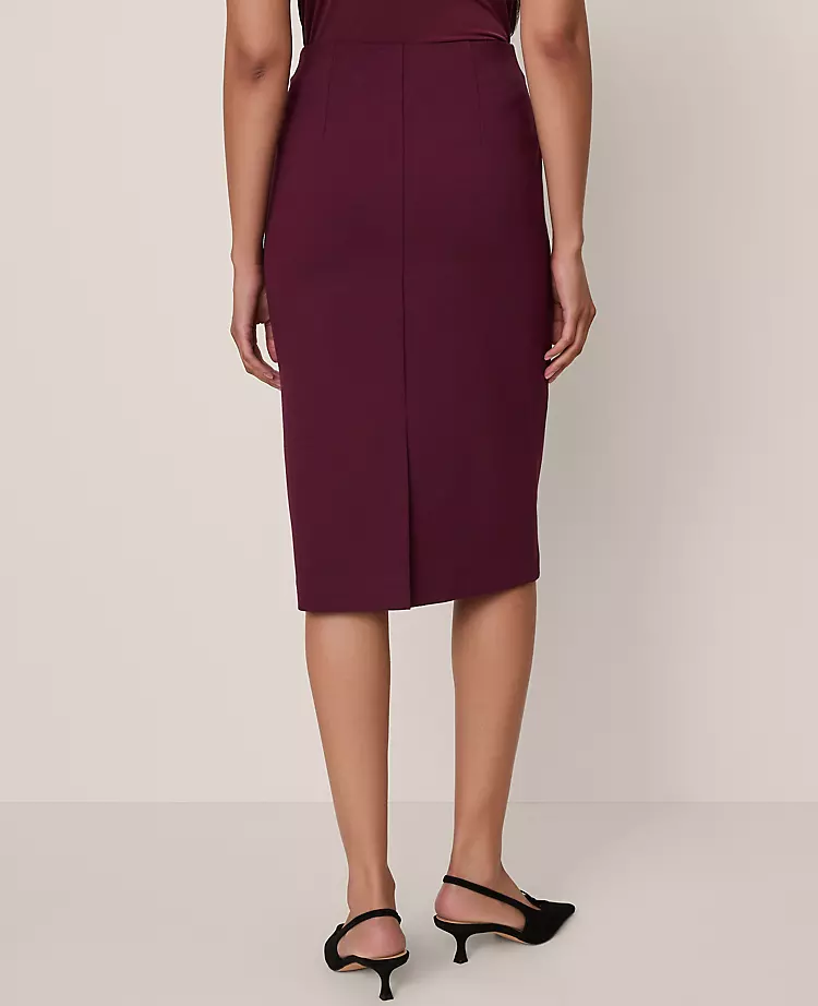 Petite Ponte Pencil Skirt Poised Plum 5 Petite Ponte Pencil Skirt Poised Plum - Image 3