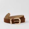 Suede Multi Keeper Belt Spice Brown -Anntaylor Shop 851359 7490