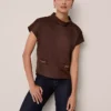 Petite Faux Suede Horsebit Top Dark Brown -Anntaylor Shop 851441 7371