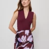 Sleeveless V-Neck Top Windsor Wine -Anntaylor Shop 851537 6143
