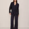 The Perfect Wide Leg Pant In Pinstripe Navy/White Pinstripe 1 The Perfect Wide Leg Pant In Pinstripe Navy/White Pinstripe -Anntaylor Shop 851570 020154