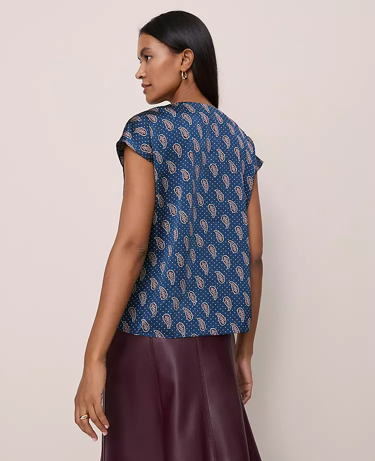 Paisley Cowl Neck Top Moonlit Backdrop 4 Paisley Cowl Neck Top Moonlit Backdrop - Image 2