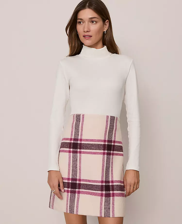 Weekend Collection Petite Plaid Mini Skirt Seedpearl 4 Weekend Collection Petite Plaid Mini Skirt Seedpearl - Image 2