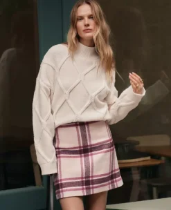 Weekend Collection Petite Plaid Mini Skirt Seedpearl