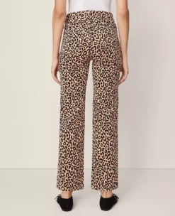 Petite Weekend Collection High Rise Corduroy Pant In Animal Print Cafe Au Lait 9 Petite Weekend Collection High Rise Corduroy Pant In Animal Print Cafe Au Lait -Anntaylor Shop 851631 523000 ALT2