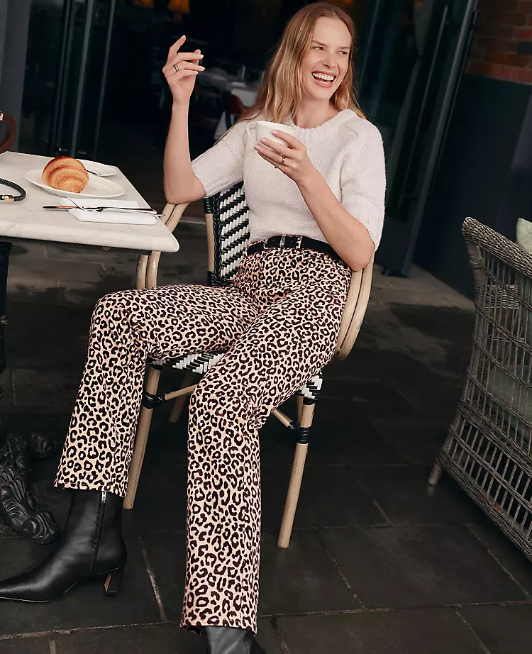 Petite Weekend Collection High Rise Corduroy Pant In Animal Print Cafe Au Lait 3 Petite Weekend Collection High Rise Corduroy Pant In Animal Print Cafe Au Lait