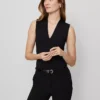 Petite Sleeveless V-Neck Top Black 2 Petite Sleeveless V-Neck Top Black -Anntaylor Shop 851633 2222