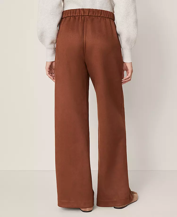 Petite Weekend Collection Easy Wide-Leg Pant In Faux Suede Rich Bronze 5 Petite Weekend Collection Easy Wide-Leg Pant In Faux Suede Rich Bronze - Image 3