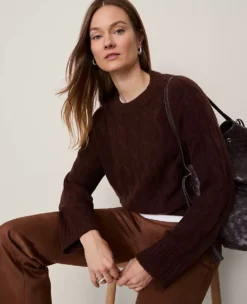 Petite Weekend Collection Easy Wide-Leg Pant In Faux Suede Rich Bronze 11 Petite Weekend Collection Easy Wide-Leg Pant In Faux Suede Rich Bronze -Anntaylor Shop 851656 9277 ALT4