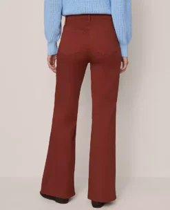 Petite Weekend Collection Go-Everywhere Flare Pant Smoked Paprika -Anntaylor Shop 851664 1488 ALT2