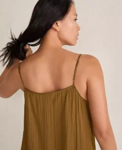 Haven Well Within Silky Pleated Maxi Dress Dried Moss -Anntaylor Shop 852075 2159 ALT2