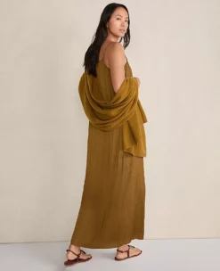 Haven Well Within Silky Pleated Maxi Dress Dried Moss -Anntaylor Shop 852075 2159 ALT4