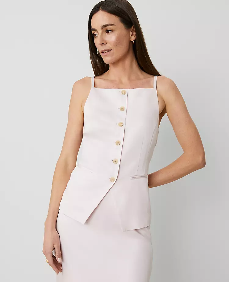 Petite Strappy Vest Top Pale Peony 4 Petite Strappy Vest Top Pale Peony - Image 2