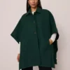 Buttoned Trench Cape Pine Grove -Anntaylor Shop 852370 8481