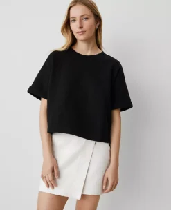 Petite Weekend Collection Sweatshirt Top Black