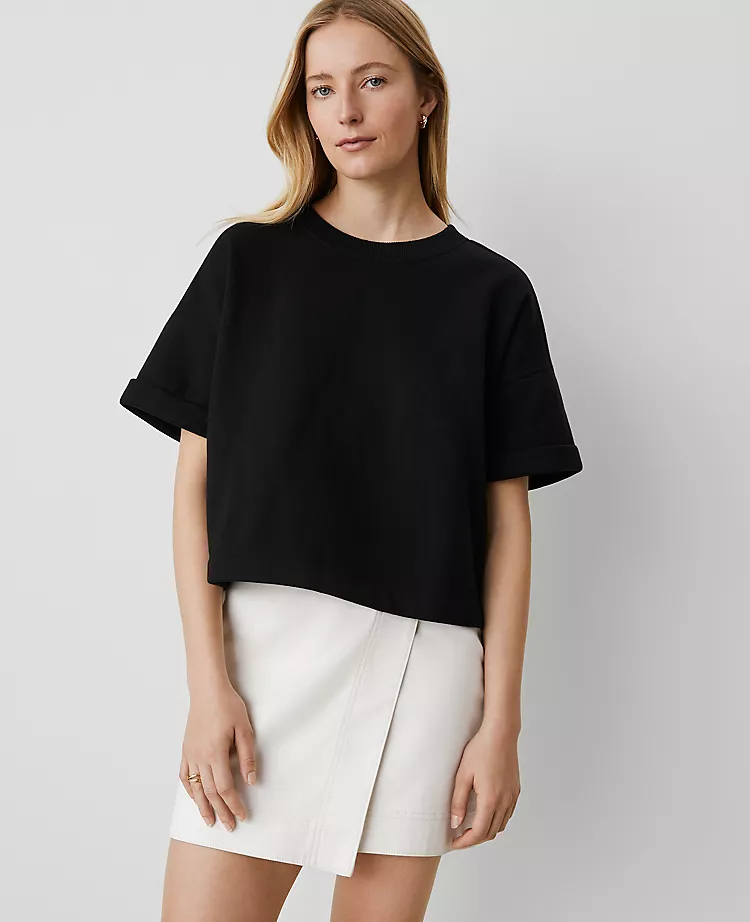Petite Weekend Collection Sweatshirt Top Black 3 Petite Weekend Collection Sweatshirt Top Black