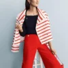 Petite Tweed Oversized Double Breasted Jacket Bright Cherry -Anntaylor Shop 852485 517585 MKTG1