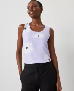 Petite Floral Mixed Media Shell Lilac Bud