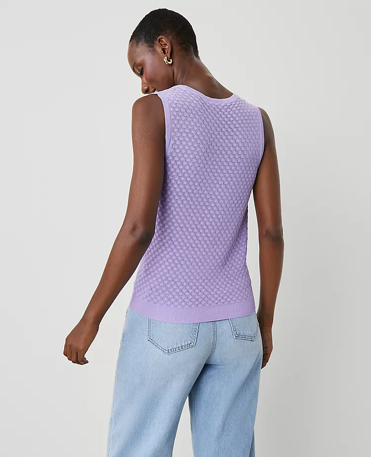 Petite Stitched Sweater Shell Radiant Amethyst 4 Petite Stitched Sweater Shell Radiant Amethyst - Image 2