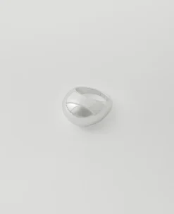 Chunky Round Ring Silvertone