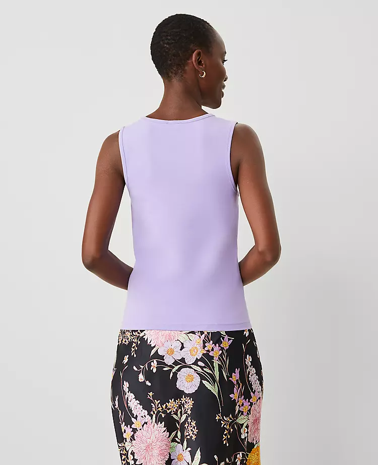Petite Modern Scoop Neck Tank Top Radiant Amethyst 4 Petite Modern Scoop Neck Tank Top Radiant Amethyst - Image 2